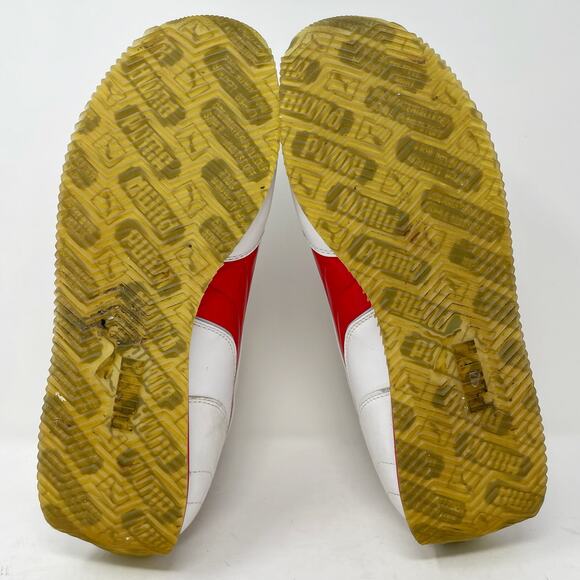 Puma White Red Leather Easy Rider Sneakers Mens Size 8.5 - Picture 8 of 10